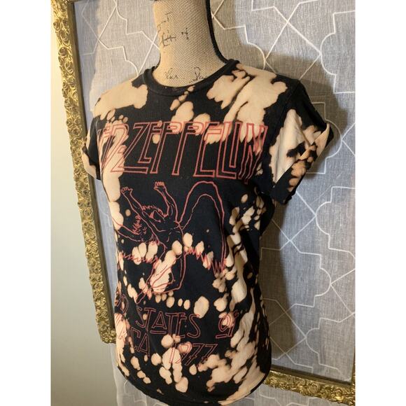 HANDMADE Led Zeppelin Shirt Tie Dye RARE Vintage Merch Tee Tour Concert Plant - Picture 1 of 5